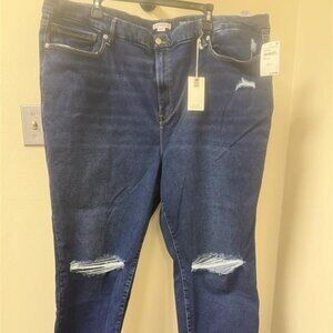 Good American Good Legs Straight Jeans – Size 28 (28–32) – NWT – Mid Rise